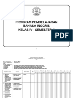 Program Pembelajaran Bahasa Inggris Kelas IV Semester 2