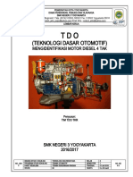 Job Sheet TDO 5 Mengidentifikasi Motor Diesel 4 Tak