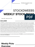 StockDweebs - Weekly Stock Picks - 8.30.2020