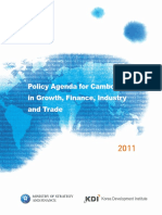 Policy Agenda For Cambodia in Growth, Finance, Industry and Trade (English)