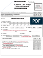 O Ce of Senior Civil Judge (Civil Division) Narowal: DD MM Yyyy