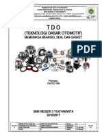 Job Sheet TDO 10 Memeriksa Bearing, Seal Dan Gasket