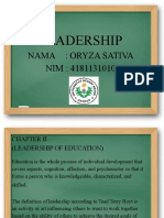 Leadership: Nama: Oryza Sativa NIM: 4181131010