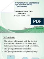 Engineering Geology: (ACE003) B.Tech Ii Year I Sem