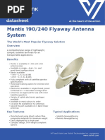 Mantis 190/240 Flyaway Antenna System: Datasheet