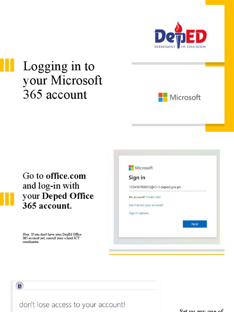 Accessing Your M365 Accounts Student View | PDF | Password | Office 365
