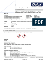 31B04912 Dulux Metalshield Epoxy Satin White: Safety Data Sheet