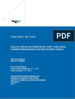 Construction Strength Analysis of Wing Tank on Tanker Ship using Finite Element Method