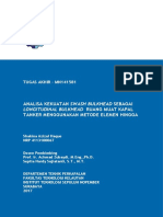 STRENGTH ANALYSIS OF SWASH BULKHEAD AS LONGITUDINAL BULKHEAD OF CARGO HOLD TANKER SHIP USINGFINITE ELEMENT METHOD