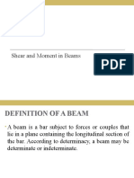 Shear and Moment in Beams