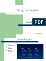 Searching Techniques: Search Engines