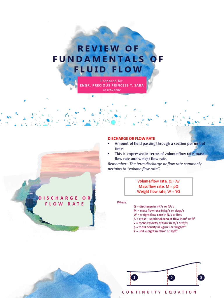 Fluid Flow Fundamentals Review | PDF | Fluid Dynamics | Quantity