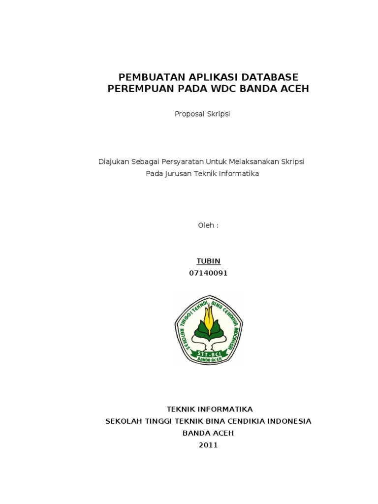 Contoh Proposal Penelitian Informatika