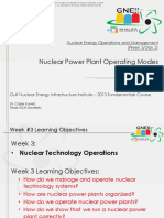 Nuclear Power Plant Operating Modes: Nuclear Energy Operations and Management (Week 3/day 2)