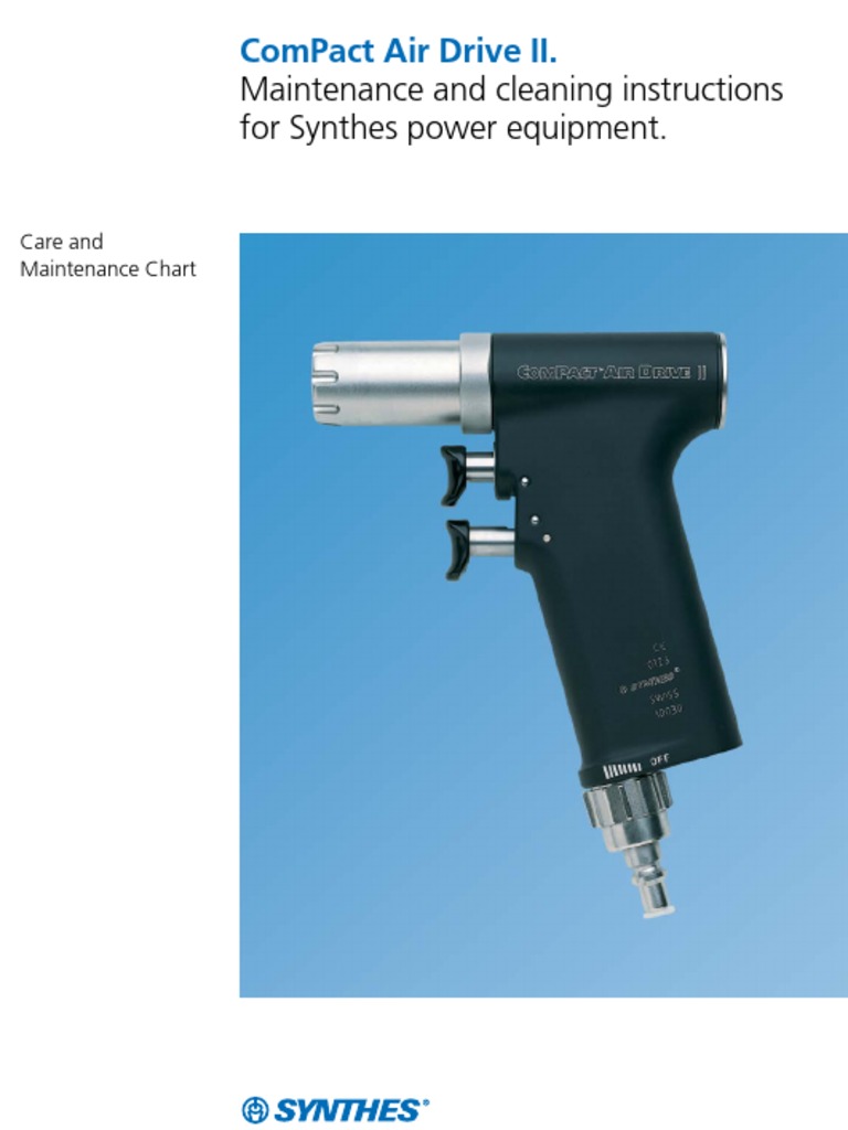 Maintenance and Cleaning Instructions For Synthes Power Equipment PDF