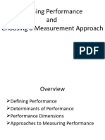 Performance and Choosing A Measurement Approach