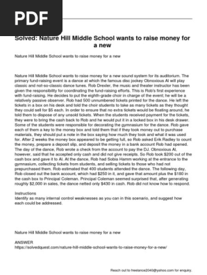 Nature Hill Middle School Wants to Raise Money for a New