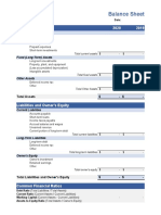 (Company Name) : Balance Sheet