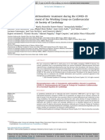 Recommendations On Antithrombotic Treatment During The COVID-19 Pandemic. Position Statement of The Working Group On Cardiovascular Thrombosis of The Spanish Society of Cardiology