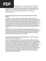 Human Resource Management in Volatile, Uncertain, Complex and Ambiguous Environment (Hrvuca)