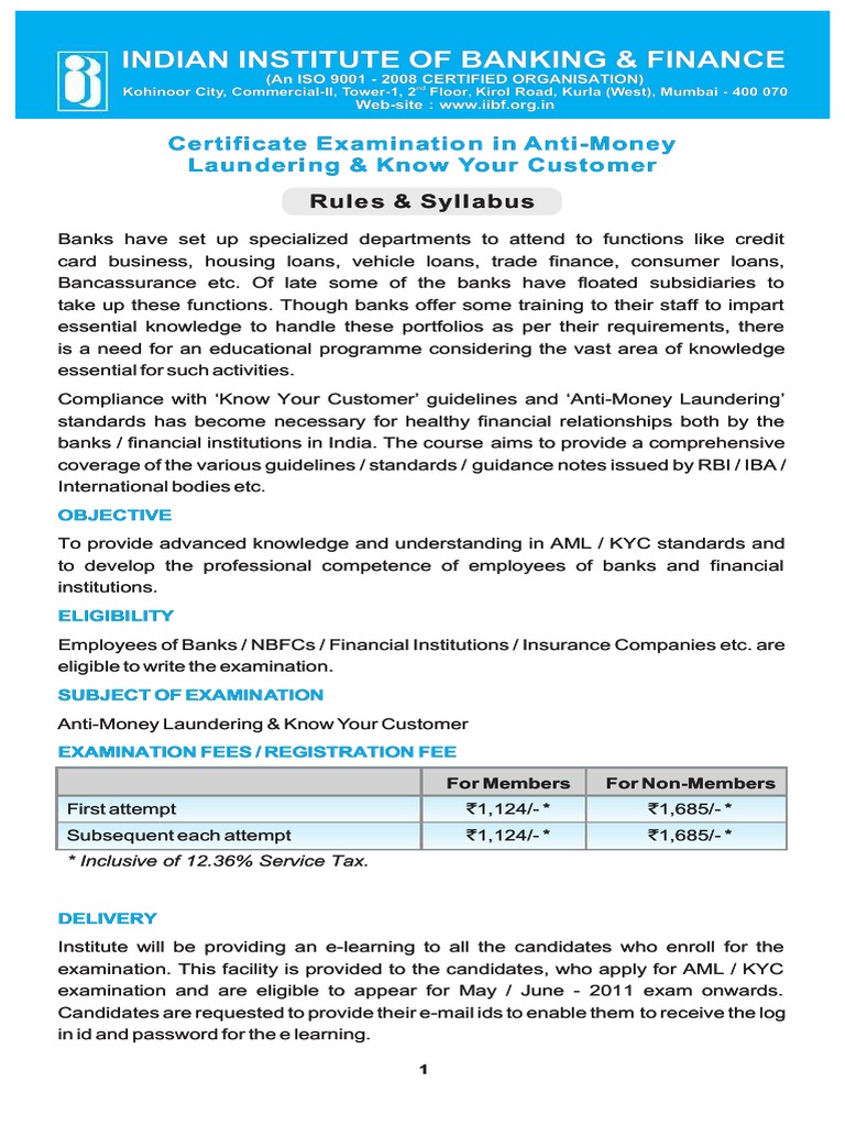 Aml Kyc Low 032013 1 Compress | Download Free PDF | Money Laundering ...