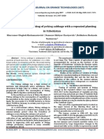 Results of Varietal Testing of Peking Cabbage With A Repeated Planting in Uzbekistan