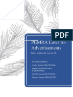 PEMRA Laws For Advertisements: Group Members