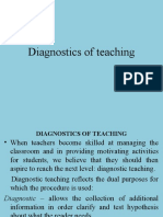 Diagnostics of Teaching