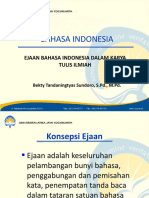 Ejaan Bahasa Indonesia Dalam Karya Tulis Ilmiah