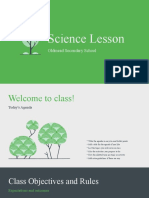 Green and Cream Simple Science Class Education Presentation