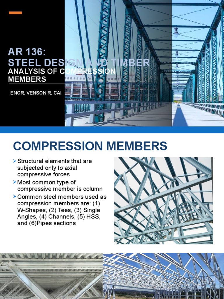 Analysis of Steel Compression Members | PDF | Buckling | Solid Mechanics