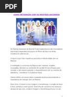 COMO INTERAGIR COM OS MESTRES ASCENSOS