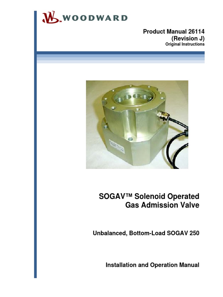 Product Manual 26114 (Revision J) : SOGAV™ Solenoid Operated Gas ...