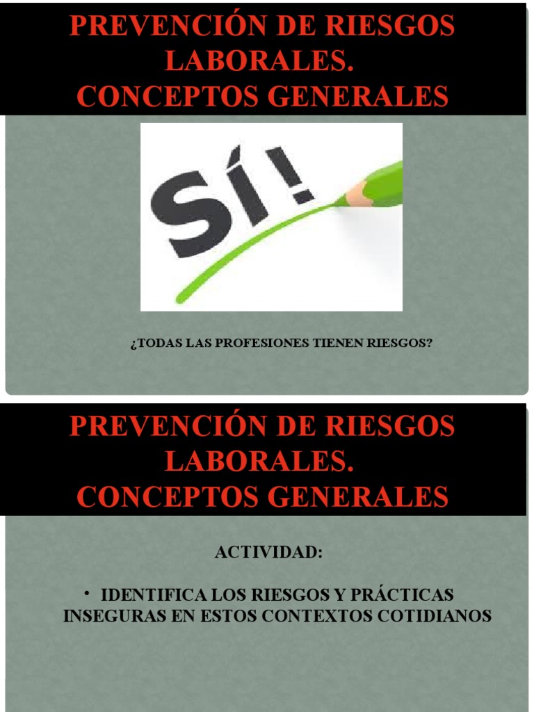 Prevención de Riesgos Laborales Esenciales | PDF | Seguridad y salud ...