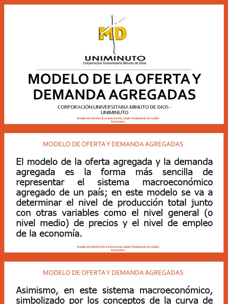 El modelo de oferta y demanda agregadas: determinantes, equilibrio y ...
