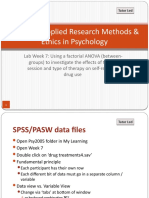 Psy2005: Applied Research Methods & Ethics in Psychology