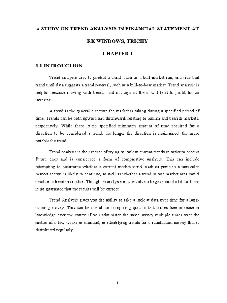 Trend Analysis Of Financial Statement Pdf Financial Ratio