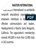 About Toastmasters International