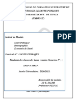 Cours de Sante Publique Pour SFSP Et Ispsp Par Sy