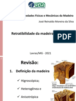 Aula 7 - Retratibilidade - 1a Parte, PDF, Madeira