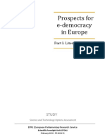 Prospects For E-Democracy in Europe: Part I: Literature Review