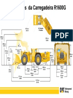 Dimensions of the R1600G Wheel Loader