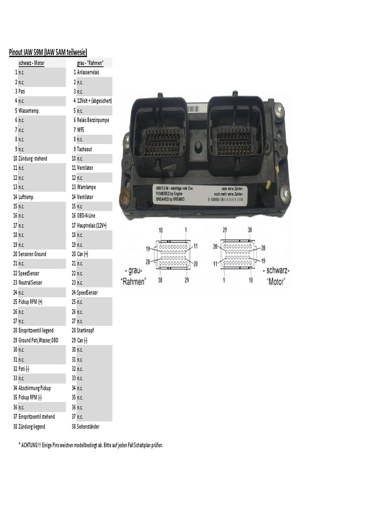Pinout IAW 59M (IAW 5AM Teilwesie) | PDF