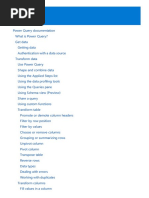 Power Query Documentation