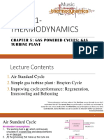 MEC251-Thermodynamics: Chapter 5: Gas Powered Cycles: Gas Turbine Plant