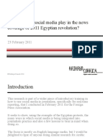 What Role Did Social Media Play in The News Coverage of 2011 Egyptian Revolution?