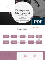 Principles of Management Class Recap