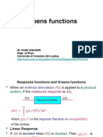 Greens Functions: Dr. Imalie Gamalath Dept. of Phys University of Colombo (Sri Lanka)