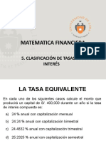 Diapositivas Nº5 Clasificación de Tasas de Interés Mat Fin