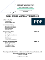 Excel Basics 2010